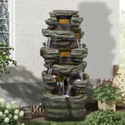 Easy Installation Outdoor Fountains: This is a electric water fountain outdoor with very simple and safe assemble....