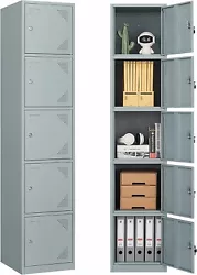 Number of Doors: 5. Main Material: Steel. Product Size: 71 17 15 In. Color: Gray / Gray&White.