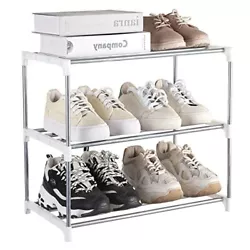 3 Tiers Shoe Rack x 1 Pcs. Quality: our shoe rack is made of plastic and galvanized pipe. Extensive Application : our...