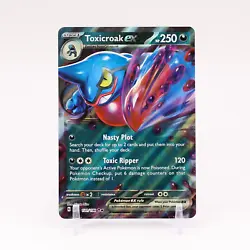 Toxicroak ex - 131/198 Scarlet & Violet Ultra Rare Pokemon - NM/MINT This card condition is listed as Near Mint/Mint....
