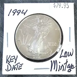U.S. Mint Year: 1994 ( Uncirculated, Brilliant ). Shape: Coin. The Silver Eagle is the most popular bullion coin in the...