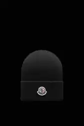 NWT Cashmere Moncler Black Beanie Hat One Size Fits All