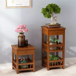 The storage shelving unit is simple yet multifunctional, can be serviced as a plant stand, bedroom nightstand, bedside...