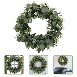 This item is delicate faux green wreath, made of premium material, practical and durable. It will bring bright and...