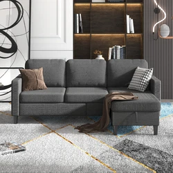 🎀【Flexible Ottoman with Storage】This sofa set includes a flexible and movable oversized ottoman. The ottoman can...