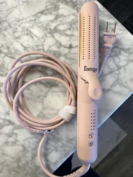 LANGÉ Le Duo 360 Hair Straightener - Blush Pink. This item is used and shows moderate discoloration along the edges of...