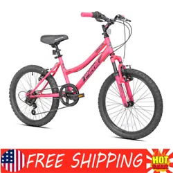 This BCA Girls Crossfire mountain Bike will allow kids to ride in style. Shifting is handled with a 6-speed drivetrain...