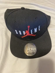 Air Jordan x Supreme Jumpman Hat Snapback Cap. Condition is New with tags. Shipped with USPS Priority Mail.