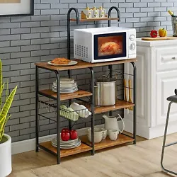 Multipurpose Kitchen Shelf & Ample Storage, the kitchen utility shelf has massive space. The sturdy top panel can hold...