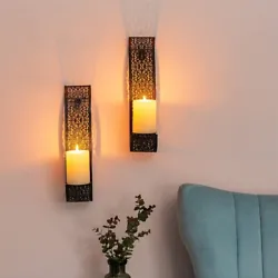 Suitable for tea lights, candles or short column candles. Easy To Install: Features lightweight and durable. There is a...