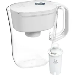 Drink cleaner , great tasting tap water with this Brita 6-cup Denali water pitcher, made without BPA, and the included...