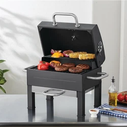 The Premium Portable Charcoal Grill in Black and Stainless Steel is a great choice for your next grilling event. The...