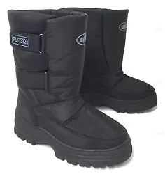 This is a warm winter snow boots. Nylon upper, rubber soles.The inside of the boots full faux fur, warm, soft. Non-...