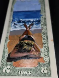 One of a kind original money art piece from talented artist WF Enoc Arango from 2014  part of the DeadPrezShow. The...