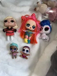 Lol Dolls Lot Of 5. Mini and full size and pet