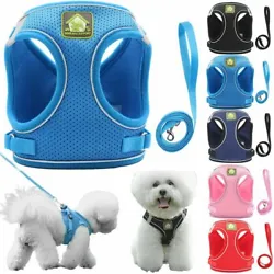 Type: Dog Harness and Leash Set. Length of the Leash: 150cm / 4.92feet. The harness leash is with hook & loop closure,...