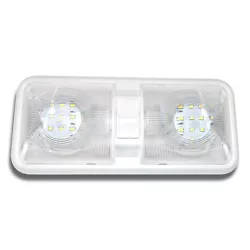 Double Dome LED Light Fixture RV, Marine & Auto Free Shipping Ships Same Or Next Business Day ---Pkg of 1 ---Double...