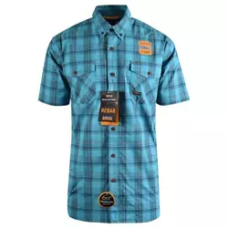 Plaid Design. - 98% Cotton, 2% Spandex. - Lens Cloth Stitched On Interior Left Hem. Shoulder Width. - 5 oz Durastretch...