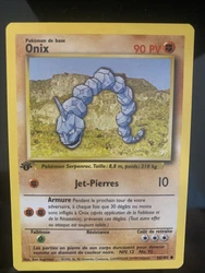 👊 Carte Pokemon : Onix 56/102 Edition 1 Base Set FR 👊.