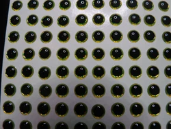 5mm is 3/16in. They are great quality eyes. They are hard eyes, not the soft rubbery kind.