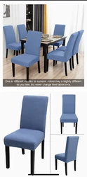 Dining chair slipcovers are made of stretchy spandex fabric, soft. Stretchable Material,stretch that recovers...