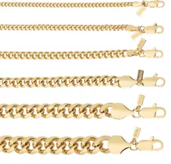 Chain Material - 18K gold plated and layered on jewelers brass, 50mil layered. Each chain is marked with an 