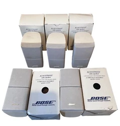 This lot includes 5 Bose Acoustimass surround sound satellite double cube speakers in white. They are the perfect...