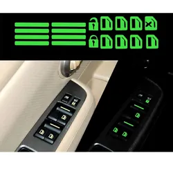 Car Window Lifter Luminous Button Sticker Switch Window Button Fluorescent Sticker. Color: luminous Green. 1 Green...