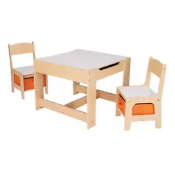 The send a kids wooden storage table and chairs set is a delightfully designed table and chairs set that your kids will...