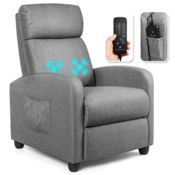 Color: Grey  Material: Fabric, iron, plastic, sponge, spring  Certification: UL  Overall dimensions: 32.5” x 27” x...