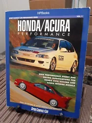 HP Books Honda/Acura Performance Sports Compact Car Performance Series Vol. 1. Very good with some slight creases and...