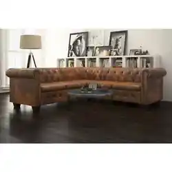 This 5-seater / 6-seater sofa, with its tufted and studded detailing and gracefully curved arms, will add a touch of...