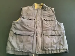MENS VEST FLANNEL Outdoor Brand Weeds Large 2 Tone Blue. Condition is Pre-owned. Shipped with USPS Ground Advantage.