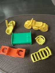 vintage 1973 mattel weeble see saw plastic parts motorcycle bed chair etc. From estate dirty worn well played with...