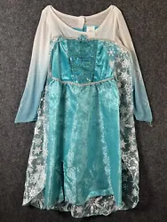 Disney collection frozen Elsa dress size 7/8. The back of the neck has a couple of snags and the seem on one of the...