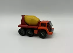 Vintage Tonka Cement Mixer Truck 3” Orange Red Yellow Plastic/Metal Made In USA. Condition is “Used”. In great...