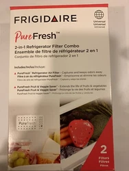 FRIGIDAIRE Pure Fresh 2-in-1 Refrigerator Filter Combo+Fruit & Veggie Saver. Condition is New.