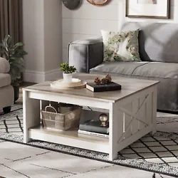 4.SCRATCH-PROOF AND EASY TO CLEAN- The storage coffee table has a waterproof and scratch-proof wood top, more durable...