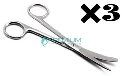 Curved-bladed Mayo scissors allow deeper penetration into the wound than the type with straight blades. Surgical...