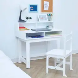 MULTIPLE USES: This is the perfect desk for the little one who loves to craft or draw, or needs a flat space for...