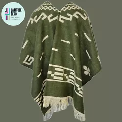 Unique alpaca wool poncho. Handmade in Otavalo. Local people from Otavalo make lots of products like blankets, scarves,...