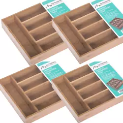 Beautiful Bamboo Organizer Tray, made from sustainable and renewable bamboo. 5 tray slots fit most flatware serving...