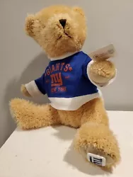 NY Giants Bear Plush Teddy Fan Stuffed Animal Toy With Tag. Condition is Used. Shipped via USPS first class mail.