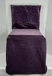 Boudoir chair. Vanity chair slipcover with pleated skirt in back. Slipcover fits small vanity chair. Dining chair....