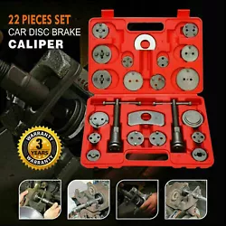22Pc kits rotates piston back into caliper for fitting of new brake shoes and pads. 22pcs Disc Brake Caliper Wind Back...