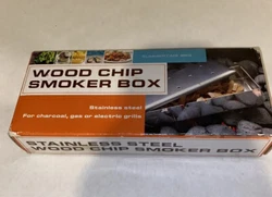 Stainless Steel BBQ Smoker Box Barbecue Grill Wood Chips Holder Cool Smoking Box. Condition is 