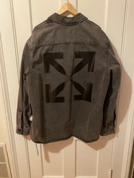 Off White Grey Jean Jacket - Size L Slightly Oversized.