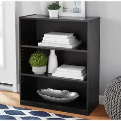 Add the sleek 3-Shelf Bookcase with Adjustable Shelves to any room for a functional and stylish look. This sturdy...
