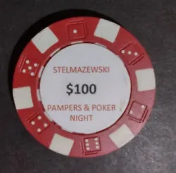 100$ Poker Chip Pampers And Poker.