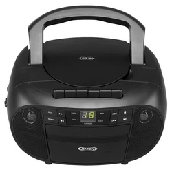 Take along your favorite tunes with the JENSEN CD-550 Portable Stereo Cassette Recorder and CD Player with AM/FM Radio....